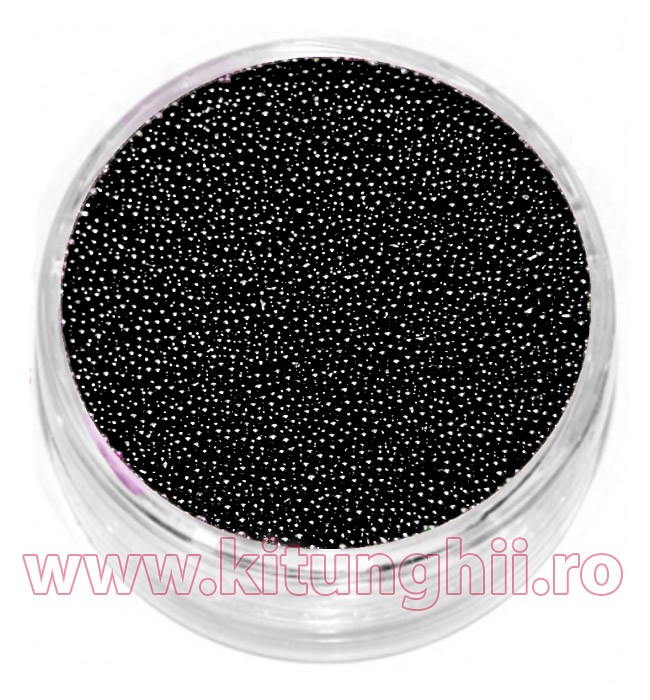 Caviar Unghii Black Satin - 2 gr cu Comanda Online