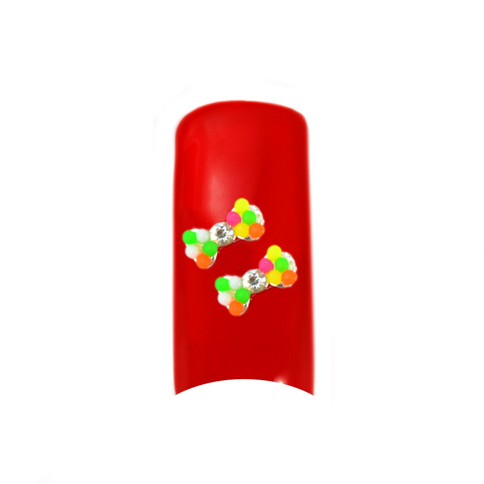Decoratiuni Unghii 3D - Fundita culori multicolore neon set 2 bucati cu Comanda Online