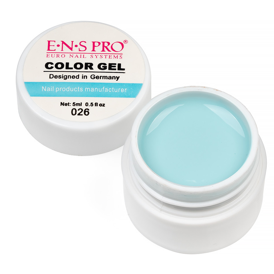 Gel UV Color ENS PRO Albastru #026 – Powder Blue cu Comanda Online