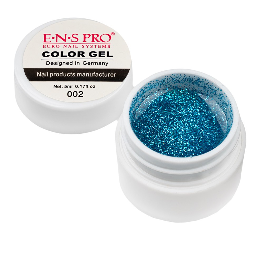 Gel UV Color cu Sclipici ENS PRO #002 – Blue Cloud cu Comanda Online