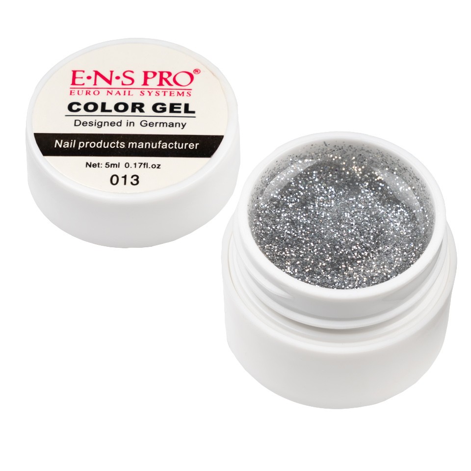 Gel UV Color cu Sclipici ENS PRO #013 – Incandescence Silver cu Comanda Online