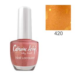 Lac de Unghii Alfar Catherine Arley Silky Touch, nuanta 420 Shimmery Gold, 14ml cu Comanda Online