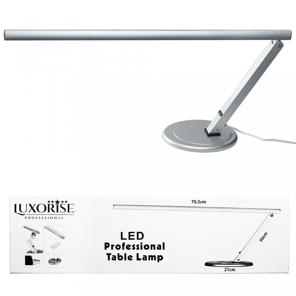 Lampa de Masa pentru Manichiura cu LED Profesionala LUXORISE, Silver cu Comanda Online