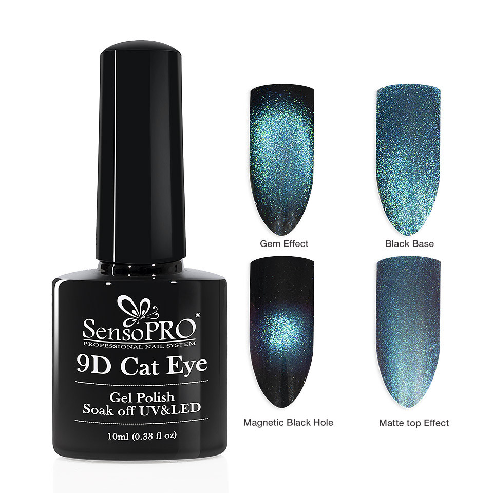 Oja Semipermanenta 9D Cat Eye #12 Scenti – SensoPRO 10 ml la Pret Avantajos