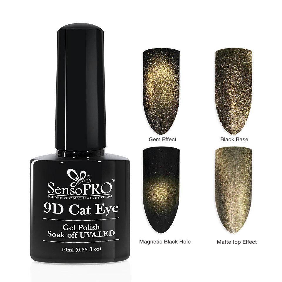 Oja Semipermanenta 9D Cat Eye #16 Leporios – SensoPRO 10 ml la Pret Avantajos