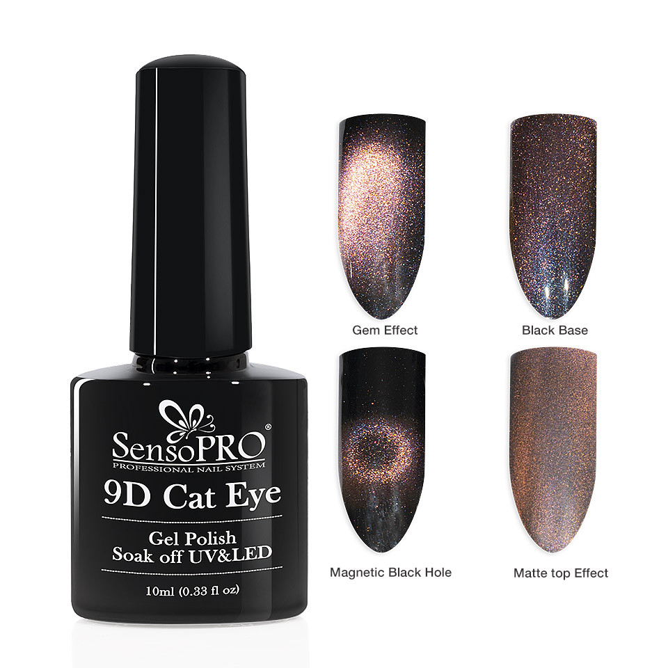 Oja Semipermanenta 9D Cat Eye #21 Mirfi – SensoPRO 10 ml la Pret Avantajos