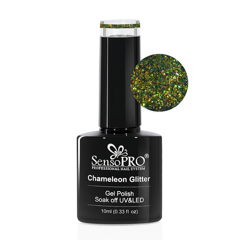 Oja Semipermanenta Cameleon Glitter SensoPRO 10ml – 002 Emerald Dreams la Pret Avantajos