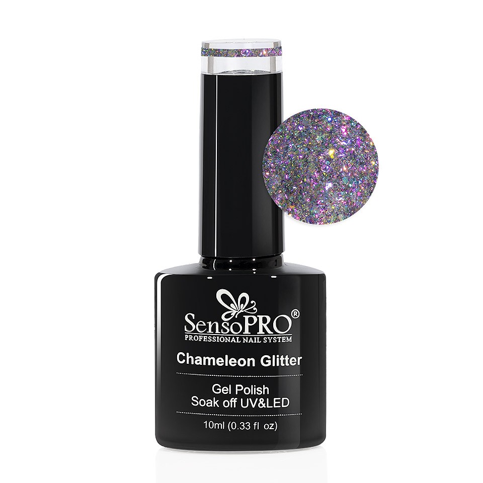Oja Semipermanenta Cameleon Glitter SensoPRO 10ml – 004 Magic Ash la Pret Avantajos