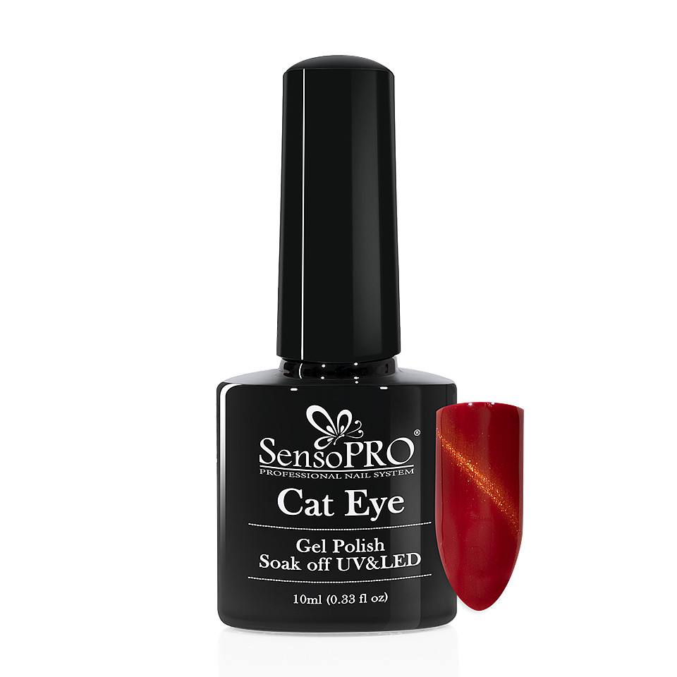 Oja Semipermanenta Cat Eye SensoPRO 10ml – #035 Red Spell la Pret Avantajos