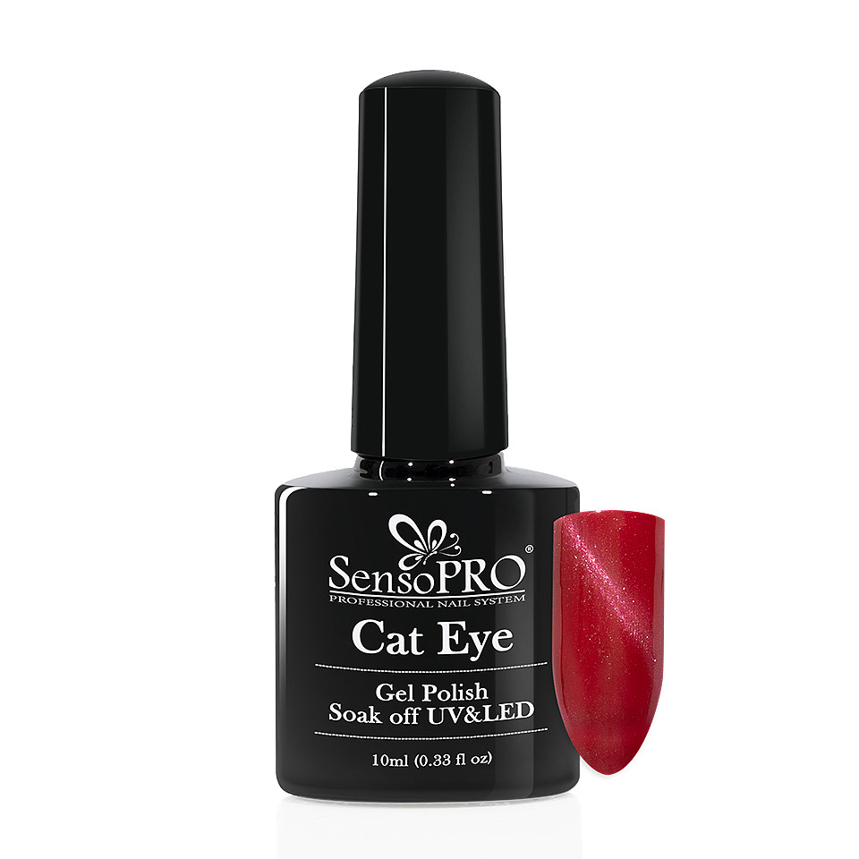 Oja Semipermanenta Cat Eye SensoPRO 10ml – #047 Riped Cherry la Pret Avantajos