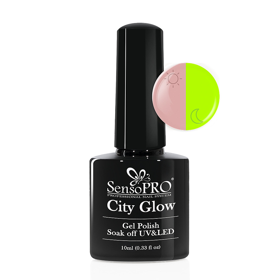 Oja Semipermanenta City Glow SensoPRO 10ml #05 Orange Taste la Pret Avantajos