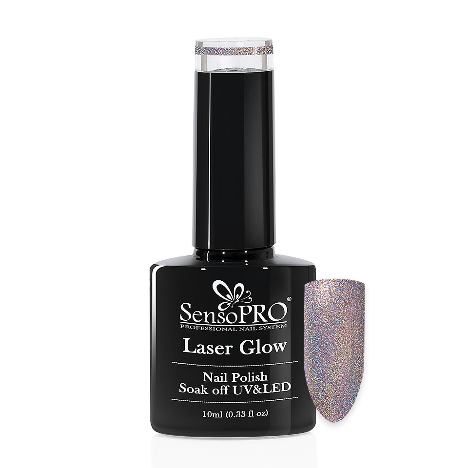 Oja Semipermanenta Holografica Laser Glow SensoPRO 10 ml, #14 Planet Party la Pret Avantajos