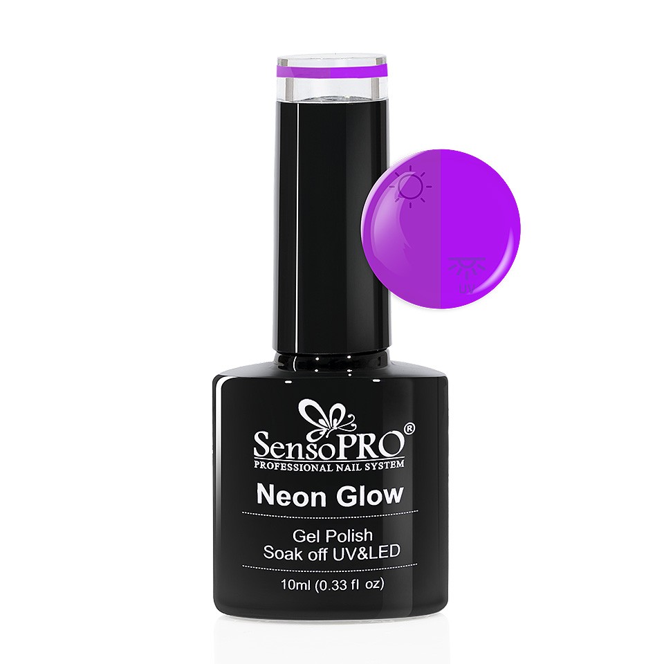 Oja Semipermanenta Neon Glow SensoPRO 10ml #10 Delicious Grape la Pret Avantajos