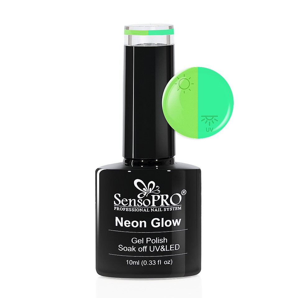 Oja Semipermanenta Neon Glow SensoPRO 10ml #12 Delicious Kiwi la Pret Avantajos