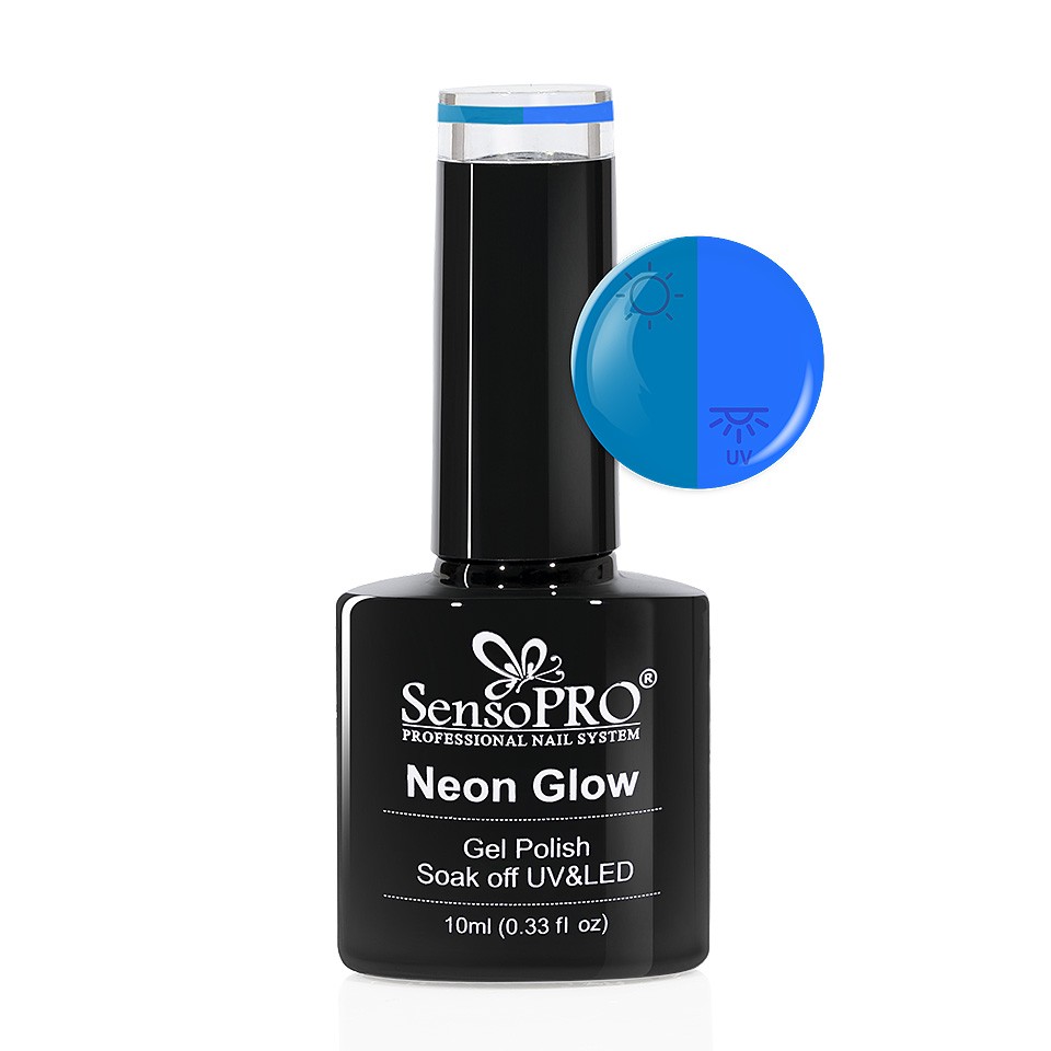 Oja Semipermanenta Neon Glow SensoPRO 10ml #19 Delicious Blueberry la Pret Avantajos