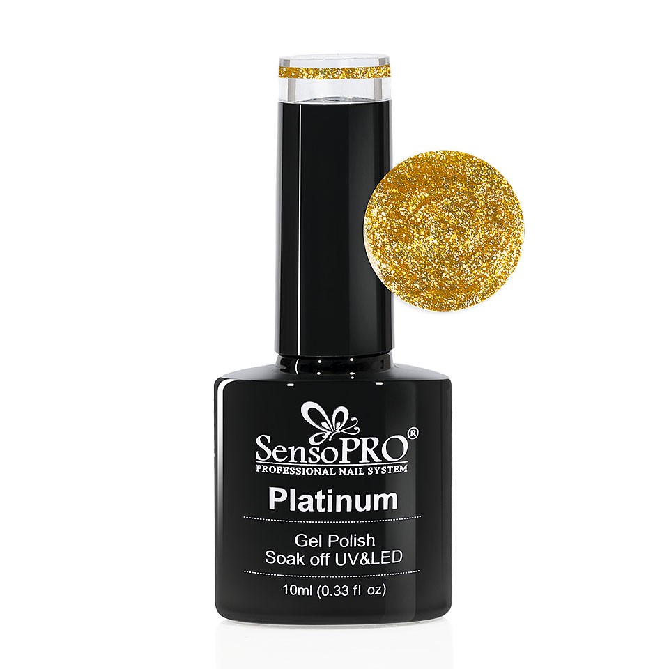 Oja Semipermanenta Platinum SensoPRO 10ml #02 Gold Glam la Pret Avantajos