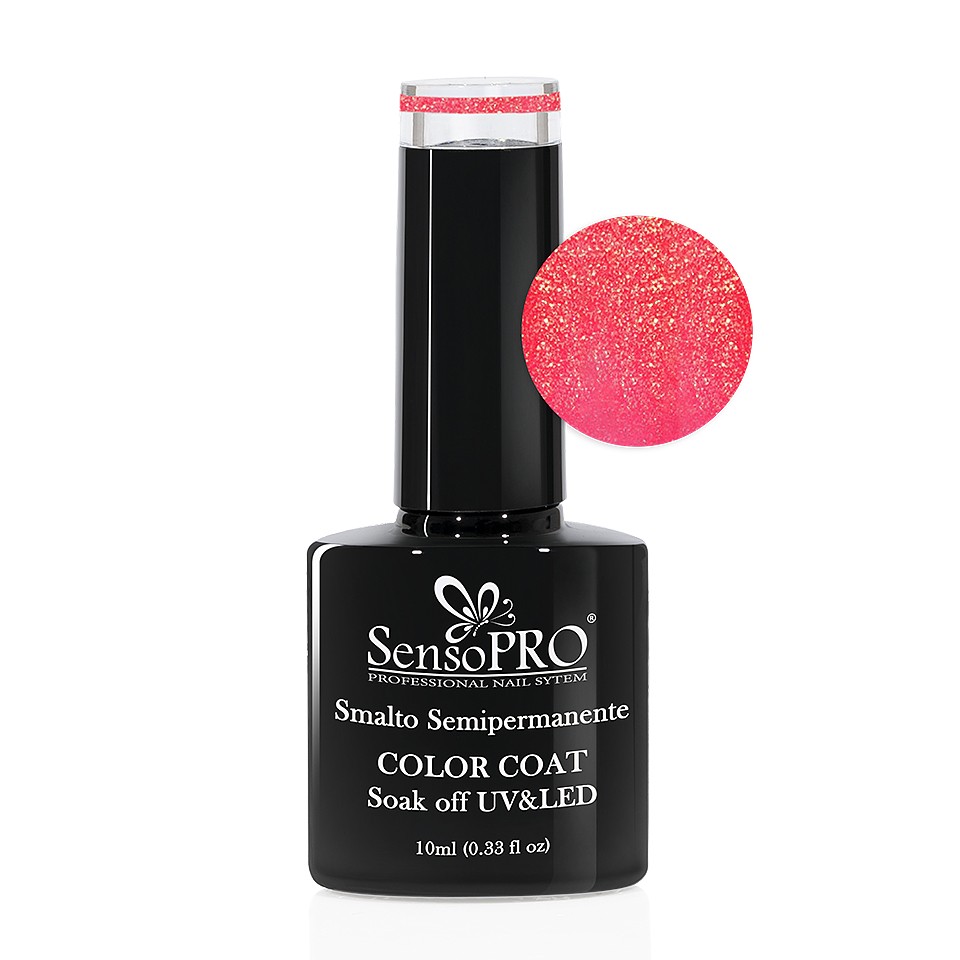 Oja Semipermanenta SensoPRO 10ml culoare Corai – 069 Sparkle Coral la Pret Avantajos