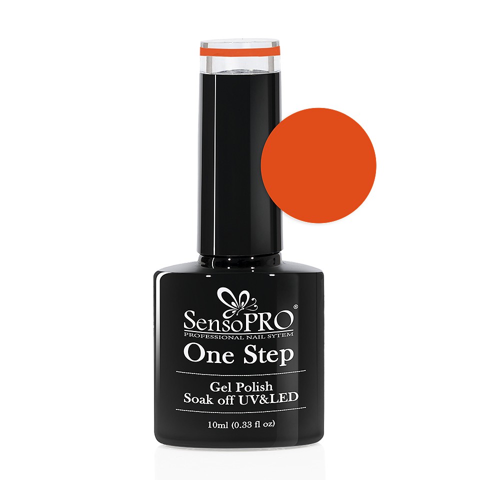 Oja Semipermanenta SensoPRO One Step 10ml culoare Portocaliu – 038 Famous Orange la Pret Avantajos