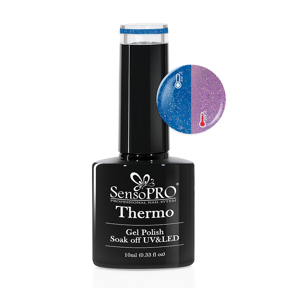 Oja Semipermanenta Termica SensoPro 10ml – #012 Sparkle Blue la Pret Avantajos