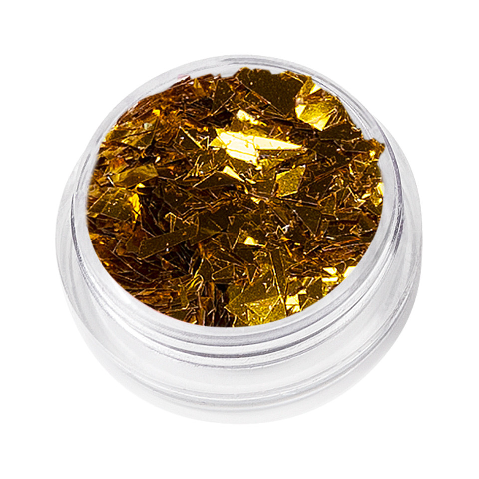 Sclipici Unghii Model Fulgi de Gheata – Crystal Gold, 5 g cu Comanda Online