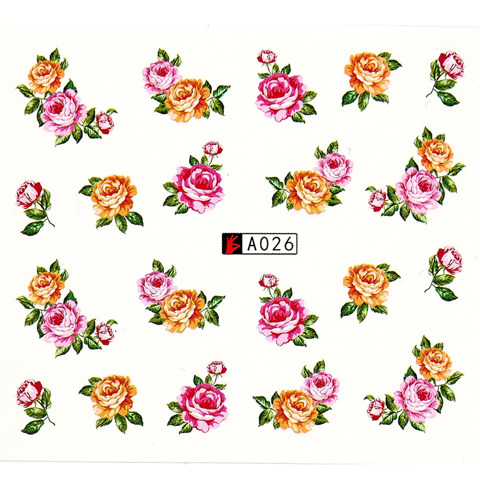 Tatuaj unghii A026 flori cu Comanda Online
